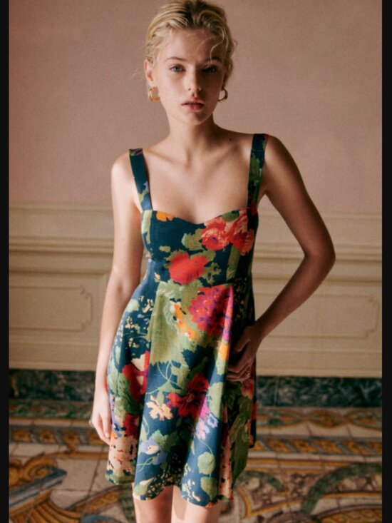 Sezane Dresses & Skirts - Sezane Salie Floral Babydoll Sundress - Black with Multicolor Flowers